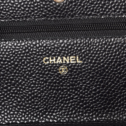 Chanel Caviar Quilted Wallet On Chain WOC Black 6 of 9