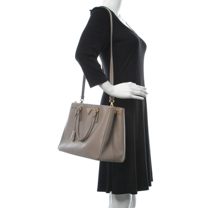 Prada Saffiano Large Galleria Double Zip Tote Argilla 2 of 14