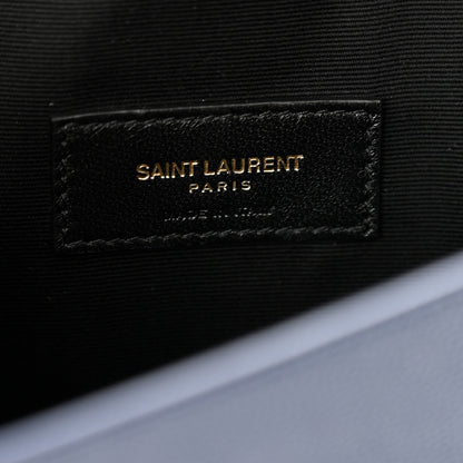 Saint Laurent Grain De Poudre Uptown Pouch Blue Charron 6 of 8