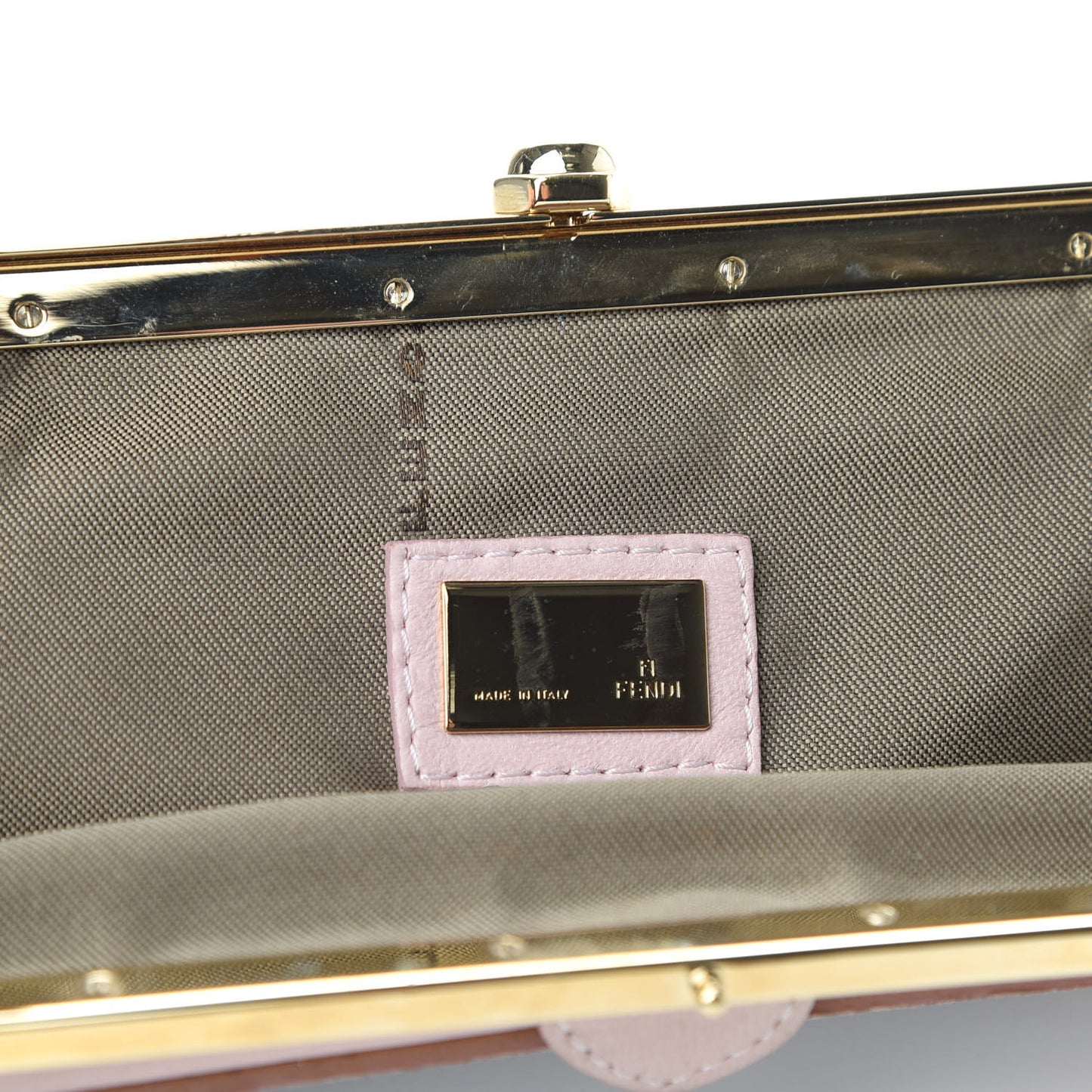 Nappa Flipping Vanity Mirror Clutch Rose