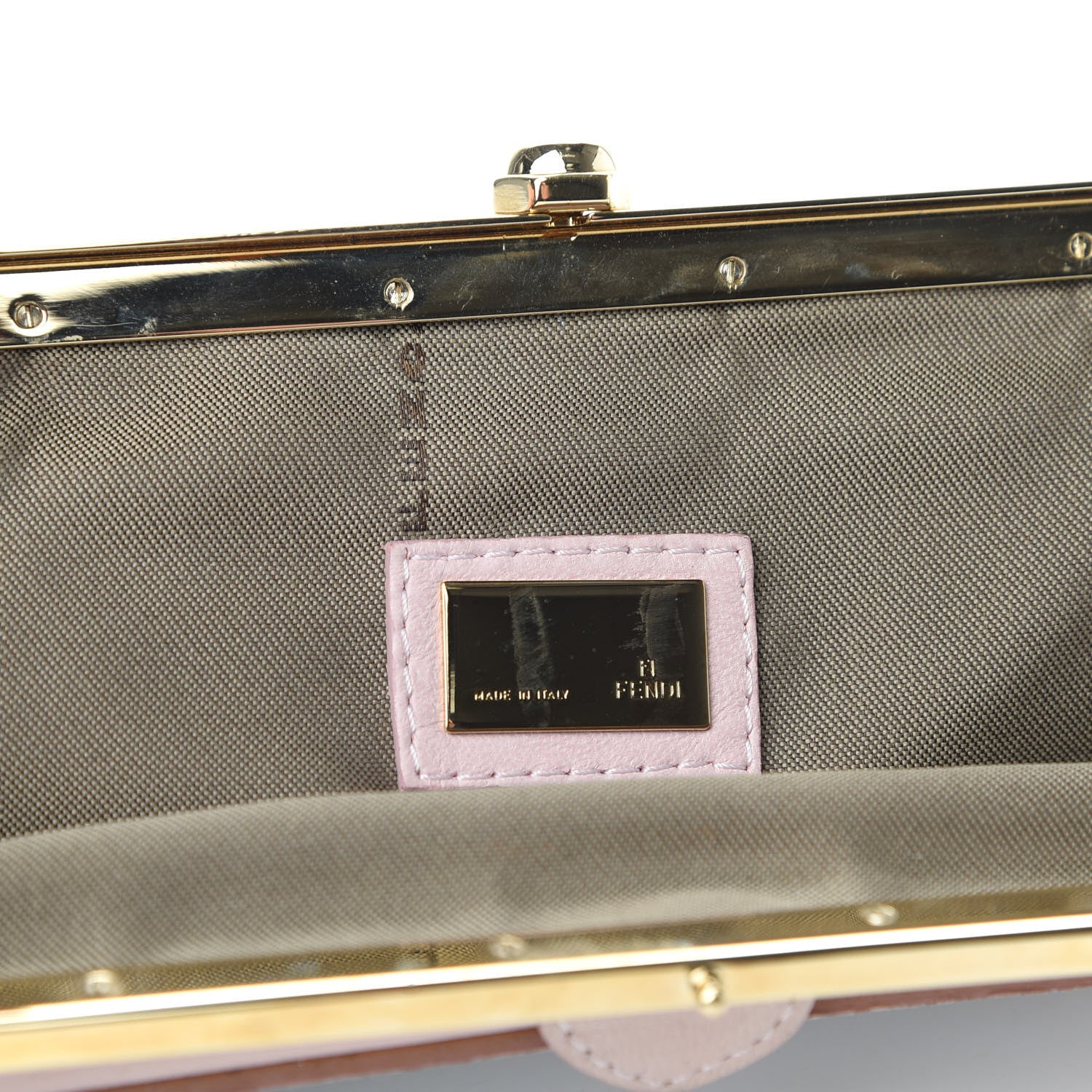 Fendi Nappa Flipping Vanity Mirror Clutch Rose 8 of 9
