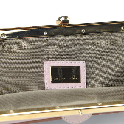 Fendi Nappa Flipping Vanity Mirror Clutch Rose 8 of 9