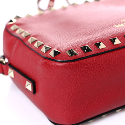 Valentino Garavani Grained Calfskin Rockstud Camera Crossbody Bag Rosso Valentino 9 of 14