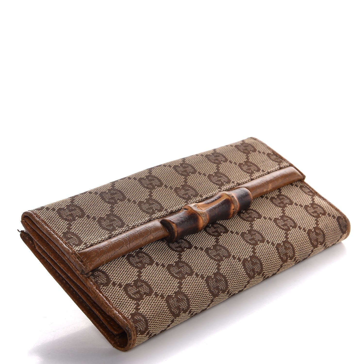 Gucci Monogram Bamboo Wallet Brown 4 of 13