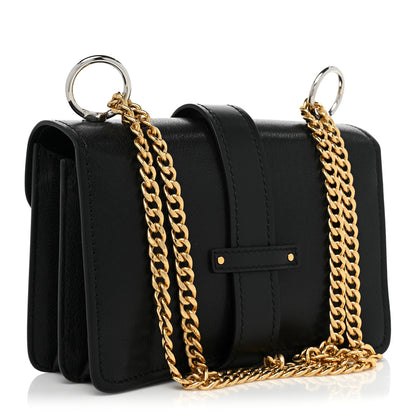 Chloe Shiny Goatskin Calfskin Aby Chain Shoulder Bag Black 3 of 10
