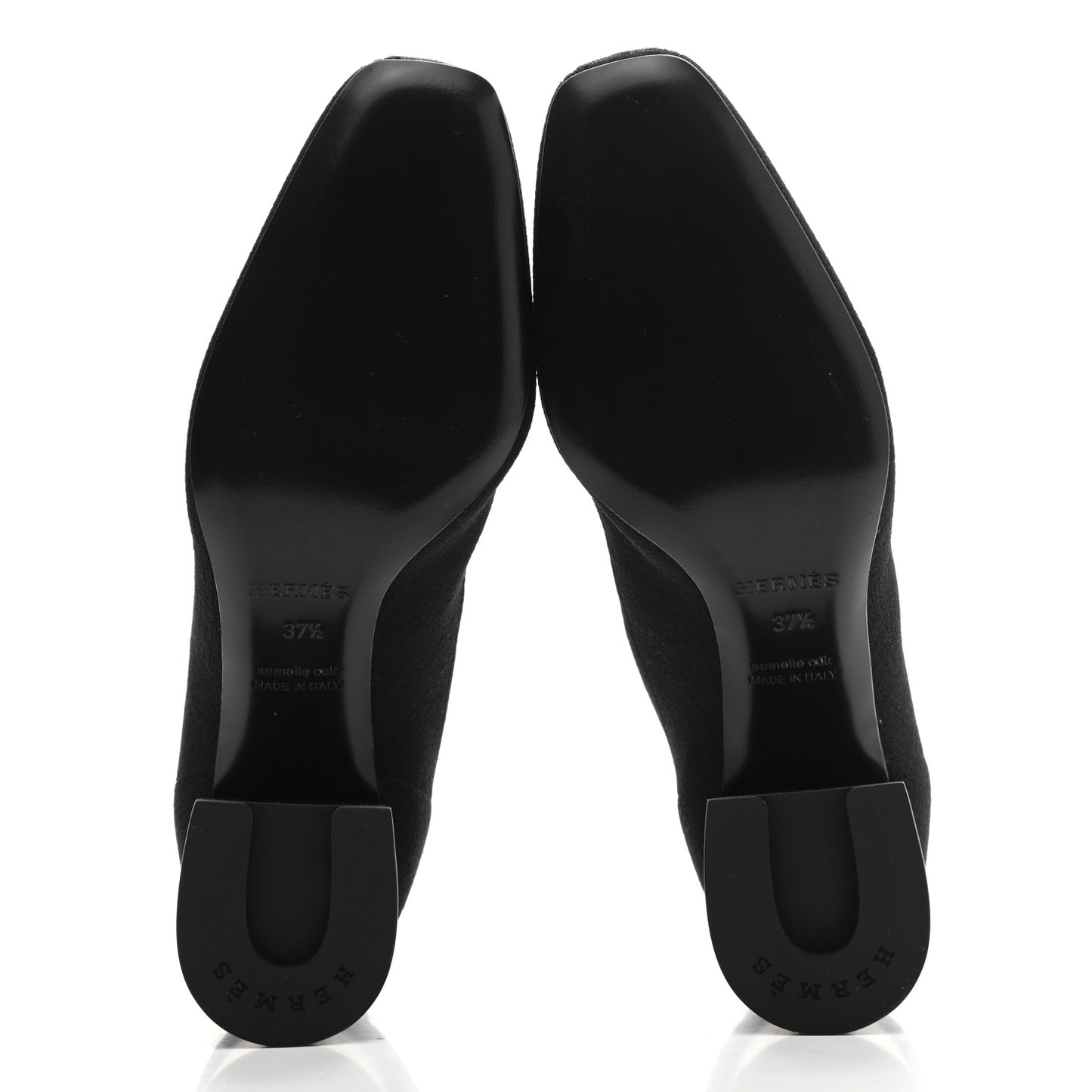Knit Calfskin Volver Ankle Boots 37.5 Black