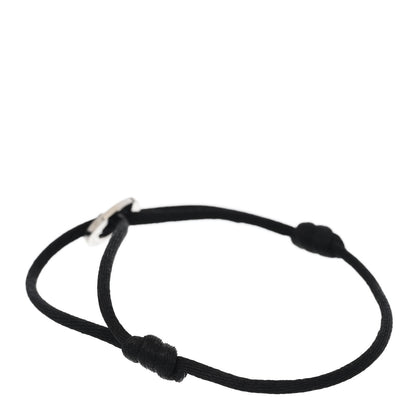 Cartier 18K White Gold Diamond LOVE Adjustable Cord Bracelet Black 3 of 4