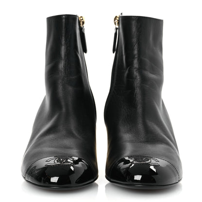 Chanel Mixed Fibers Lambskin Patent Calfskin Convertible High Boots 38 Black 6 of 22
