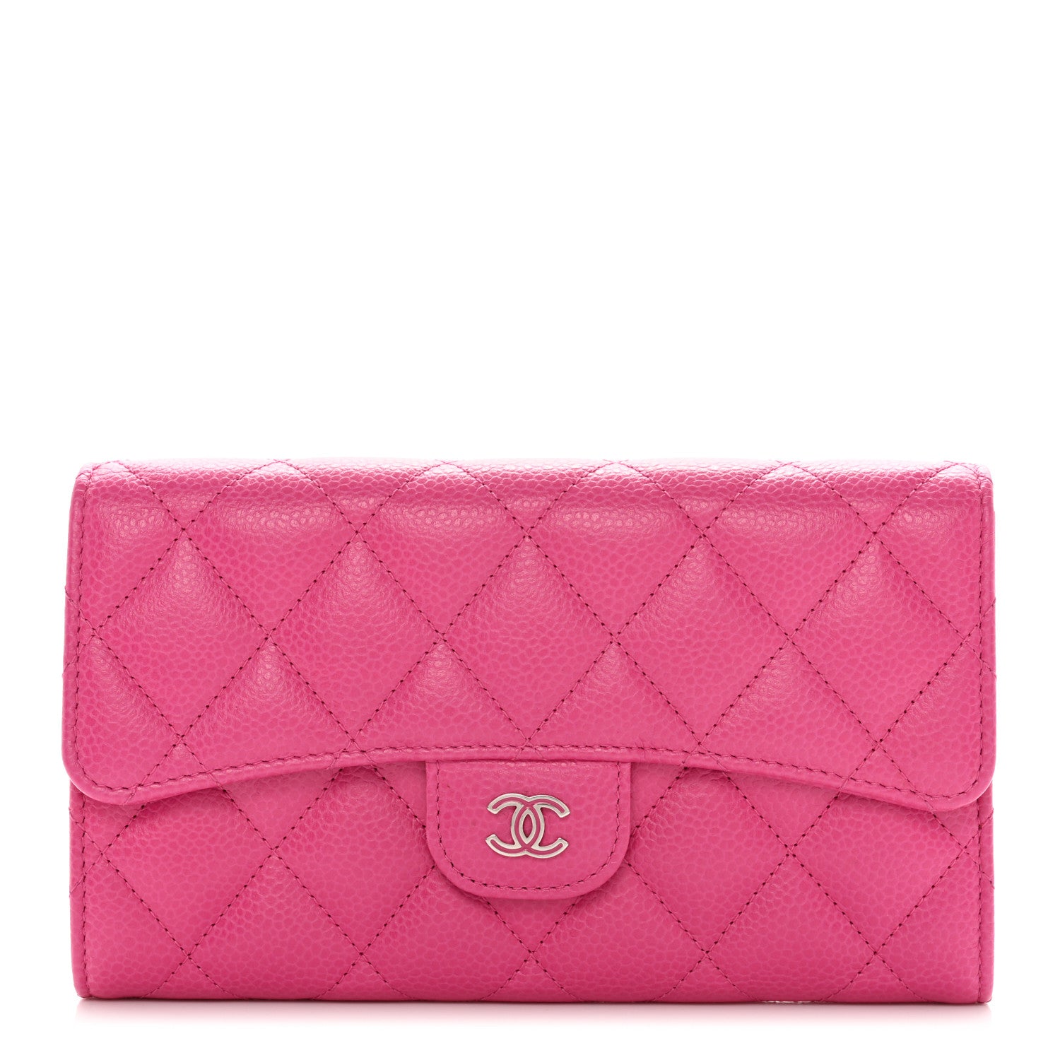 Chanel Caviar Quilted Medium Flap Wallet Pink 1 of 8