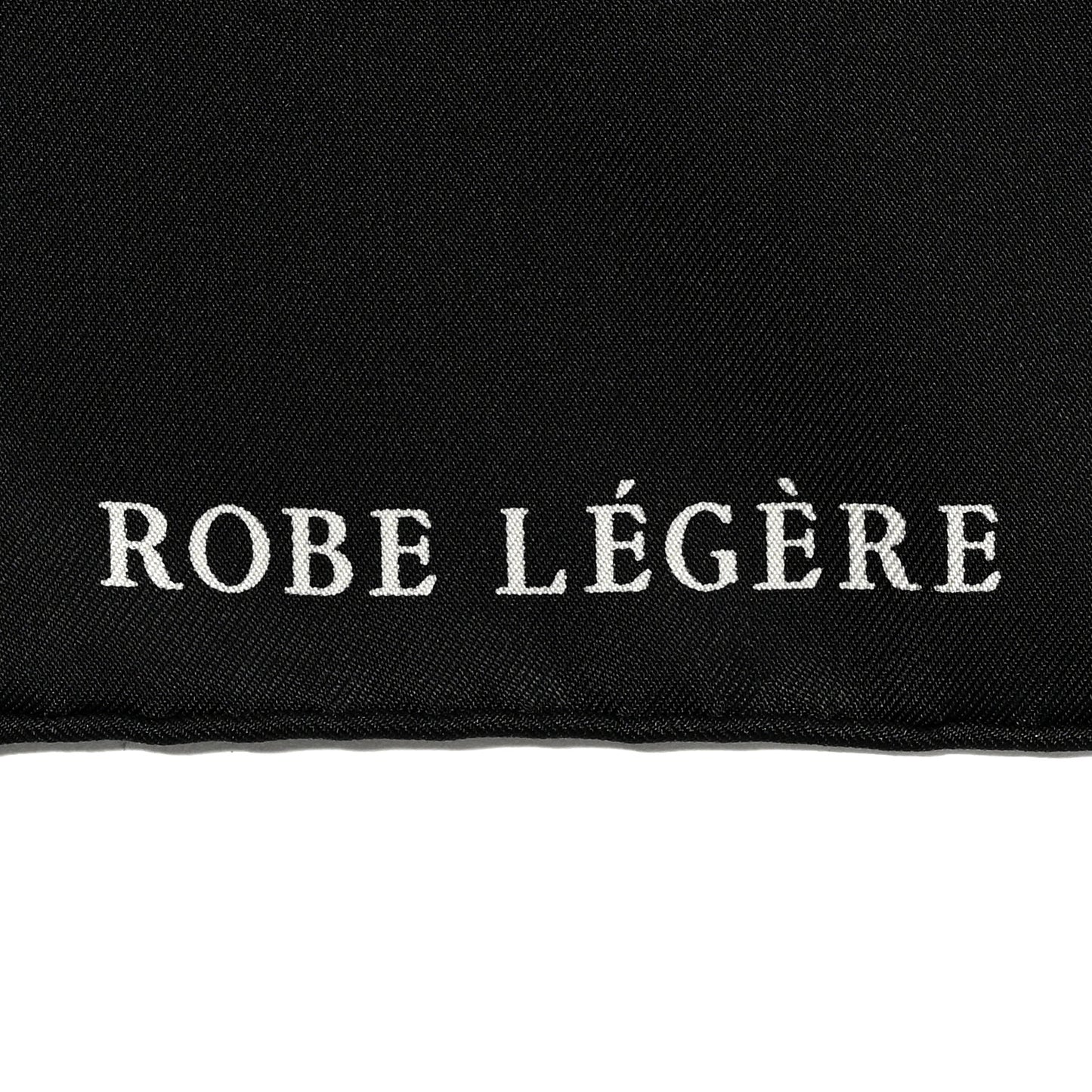 Silk Robe Legere Scarf 90 Black White