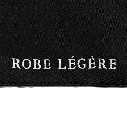 Hermes Silk Robe Legere Scarf 90 Black White 5 of 8