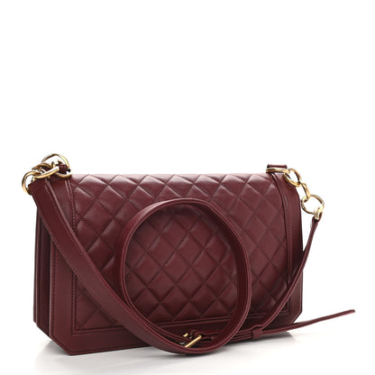 Chanel Calfskin Quilted Large Flap Bag Burgundy 3 of 11