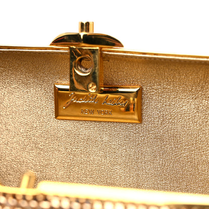 Judith Leiber Swarovski Crystal Minaudiere Clutch Gold 6 of 9