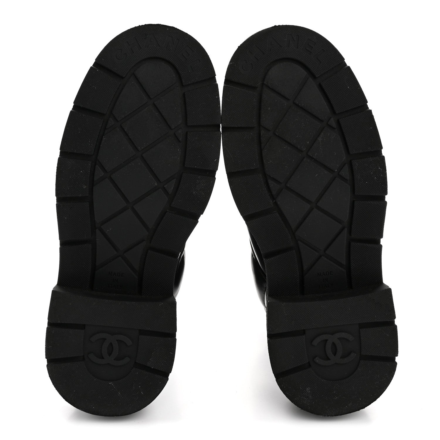 Chanel Lambskin Calfskin Quilted Lace Up Combat Boots 38 Black 6 of 10