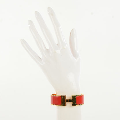 Hermes Enamel Wide Clic Clac H Bracelet GM Capucine 2 of 7