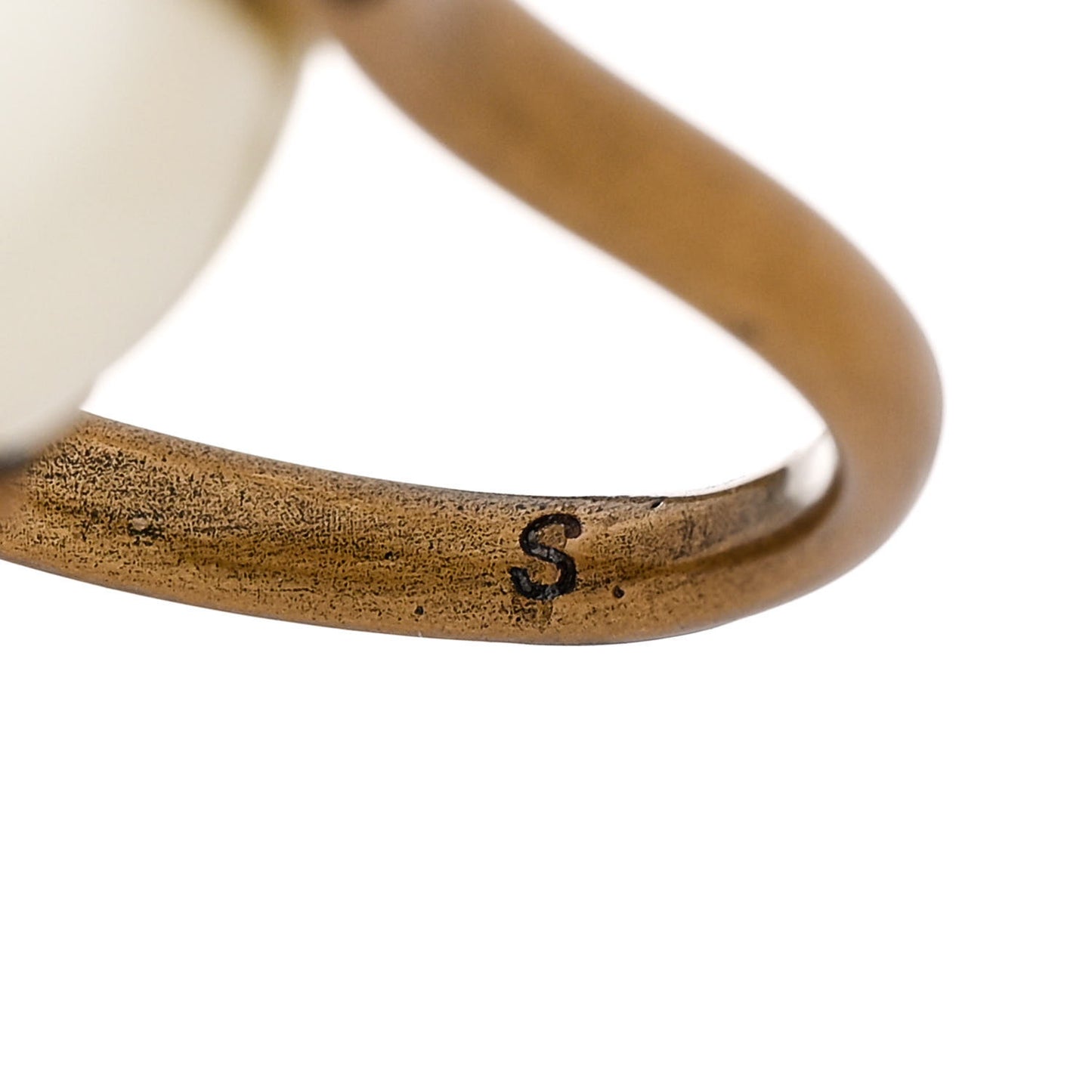 Spinning Pearl Tresor De Tribal Ring 44 3 Aged Gold