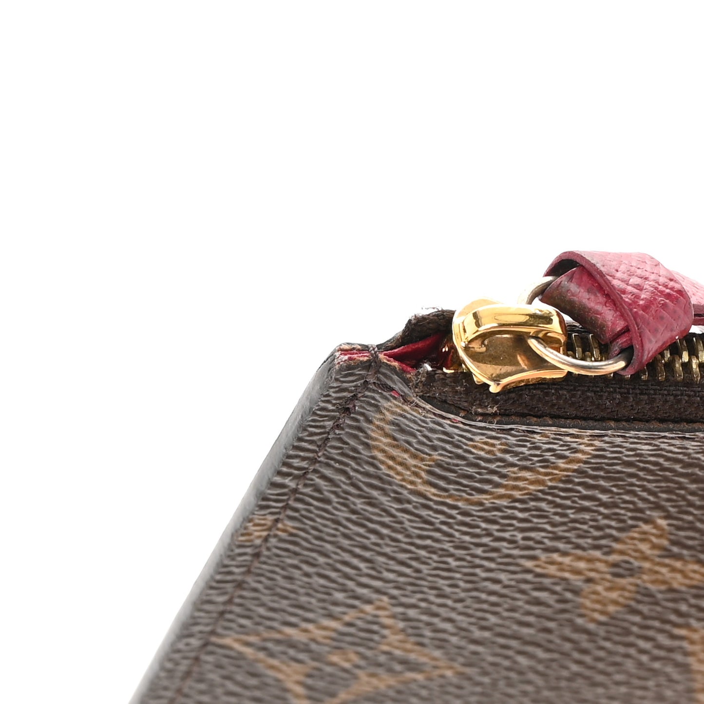 Monogram Pochette Felicie Chain Wallet Fuchsia