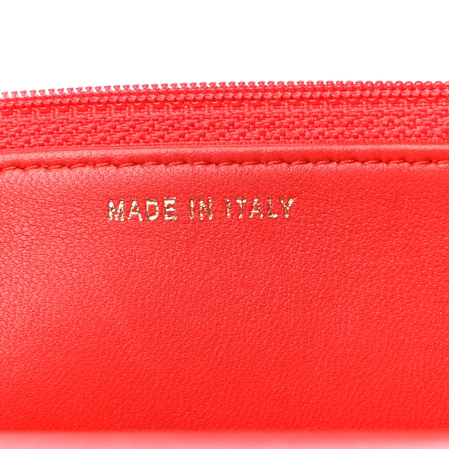 Lambskin Chevron Quilted Trendy CC Wallet On Chain WOC Red