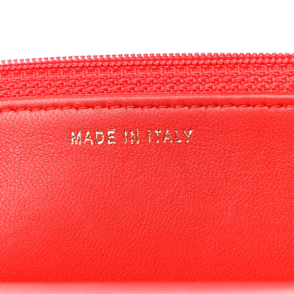 Chanel Lambskin Chevron Quilted Trendy CC Wallet On Chain WOC Red 7 of 22