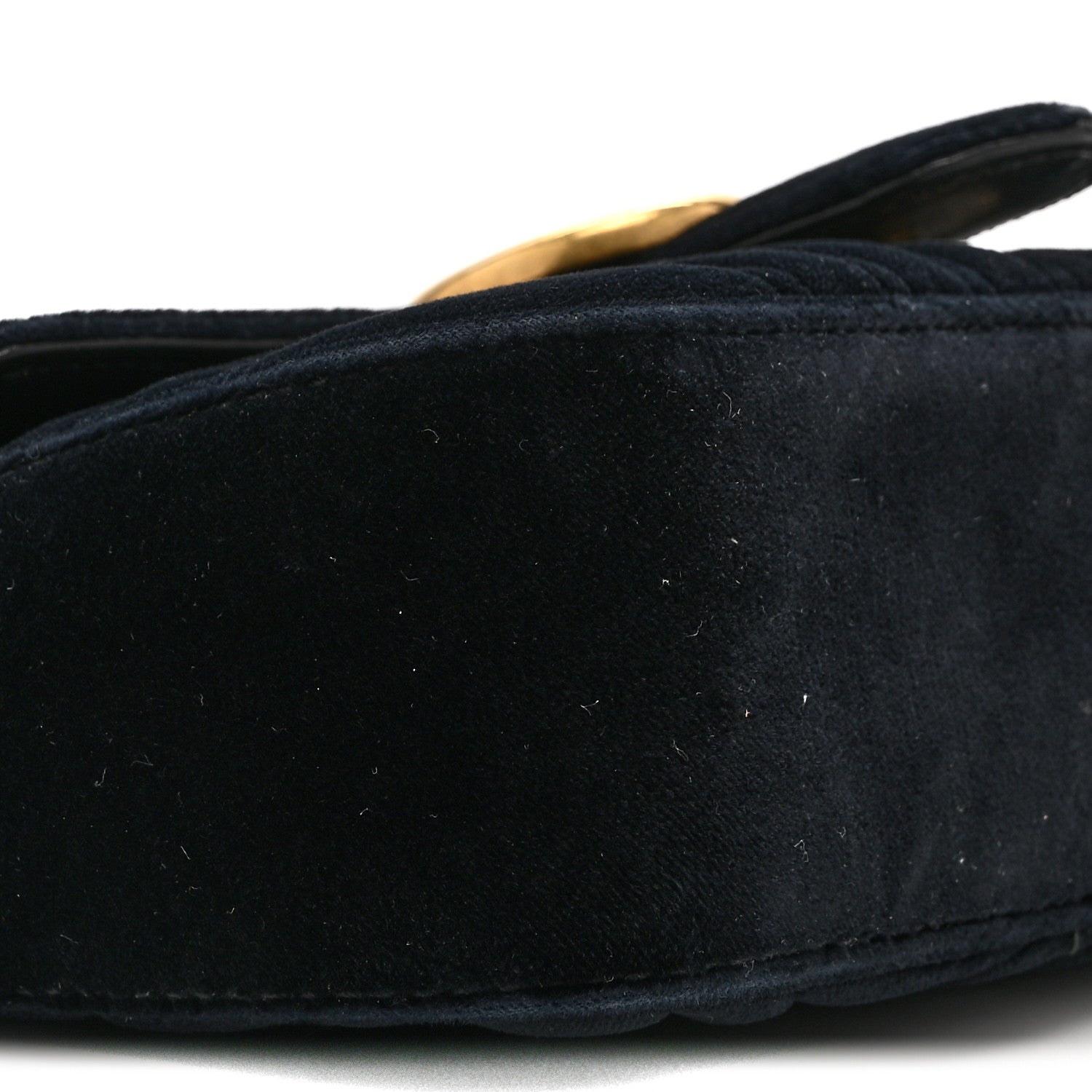Gucci Velvet Matelasse Mini GG Marmont Shoulder Bag Black 10 of 11