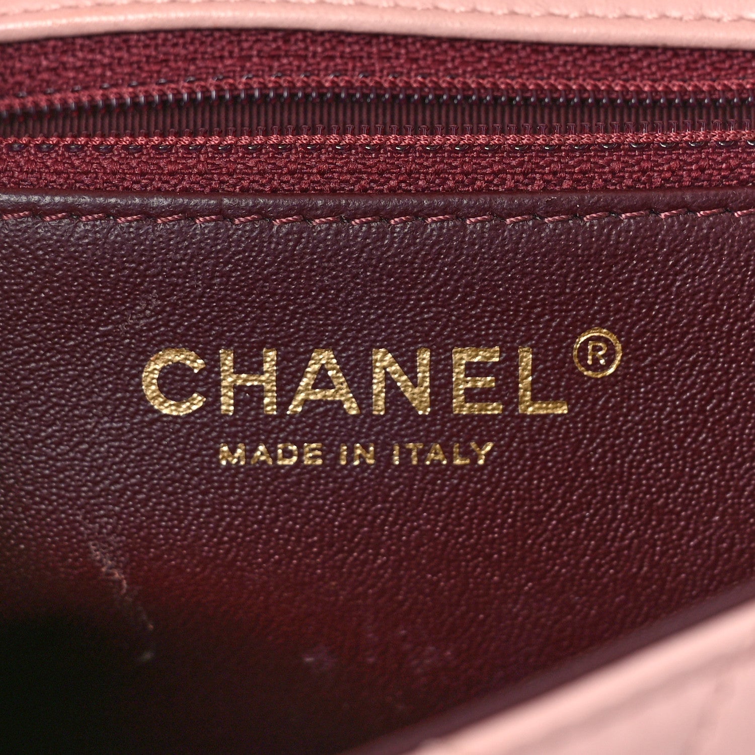 Chanel Lambskin Quilted Mini Two Tone Day Flap Pink Burgundy 6 of 13