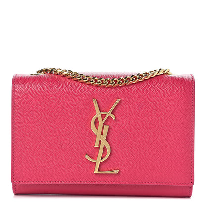Saint Laurent Grain De Poudre Small Monogram Kate Satchel Bubblegum 1 of 11