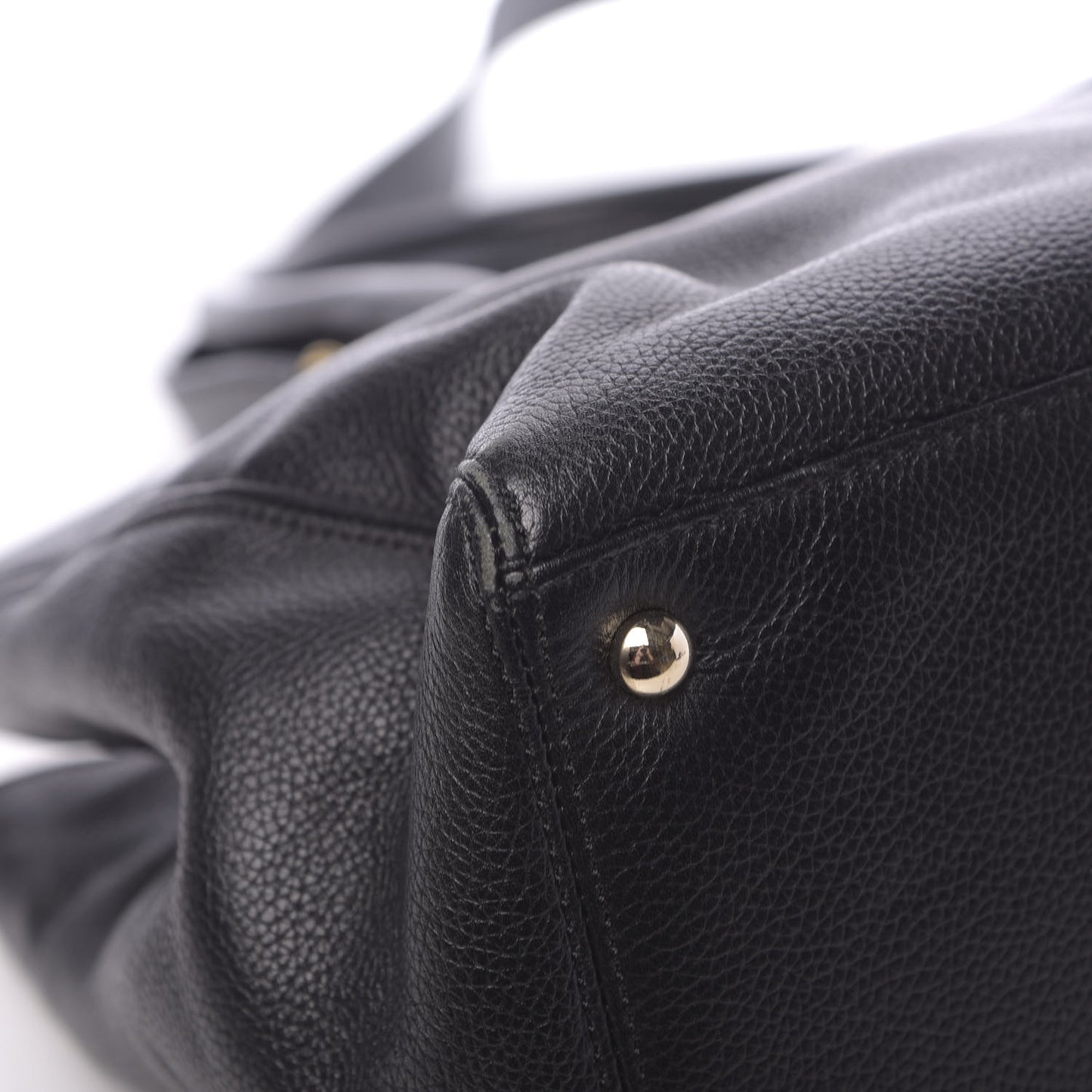 Calfskin Cerf Shopper Tote Black