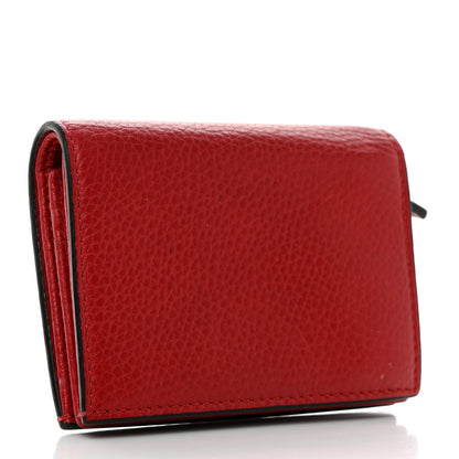 Gucci Pebbled Calfskin Animalier Card Case Red 3 of 8
