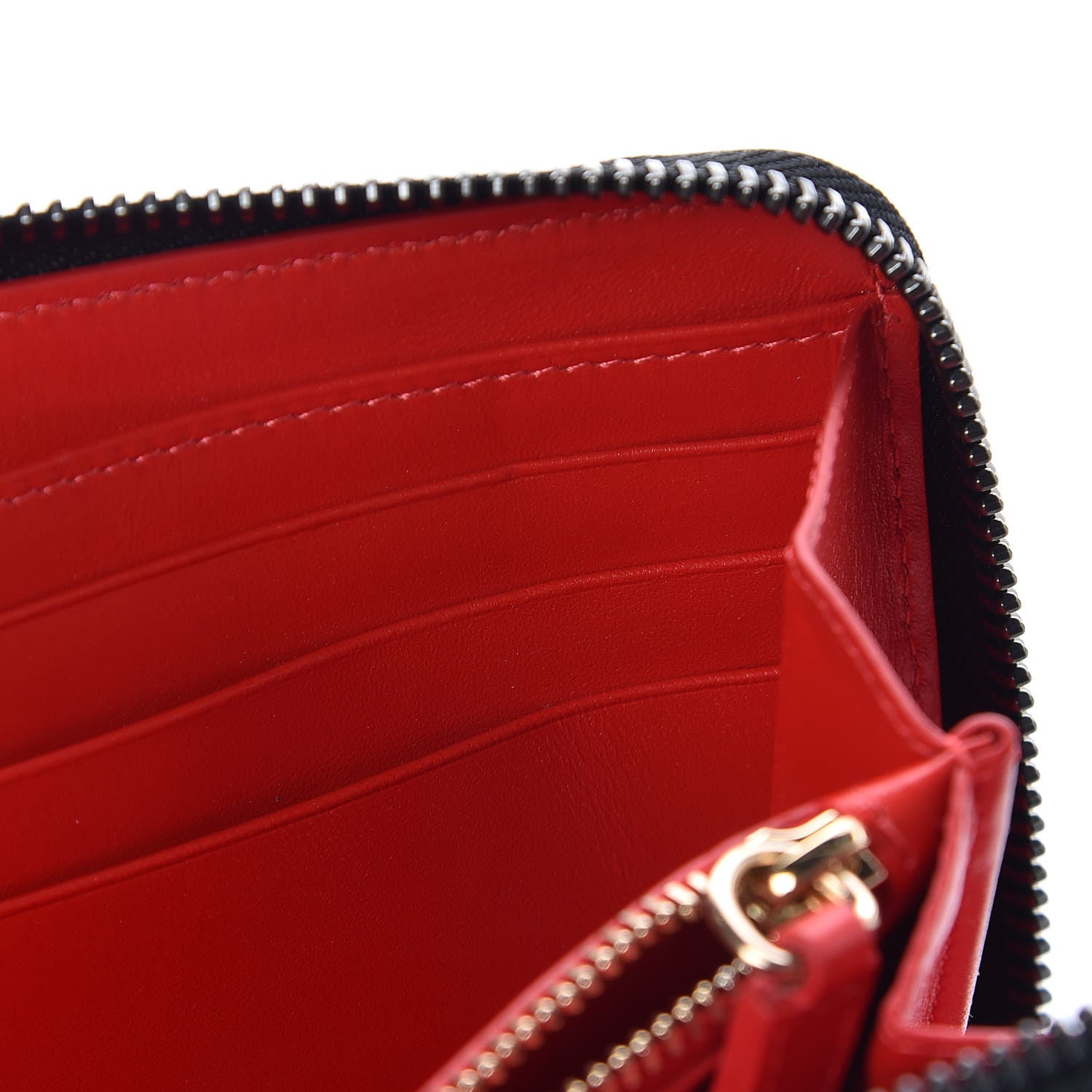 Christian Louboutin Patent Scarabe Spikes Panettone Zip Around Wallet Rose Digitale 12 of 14