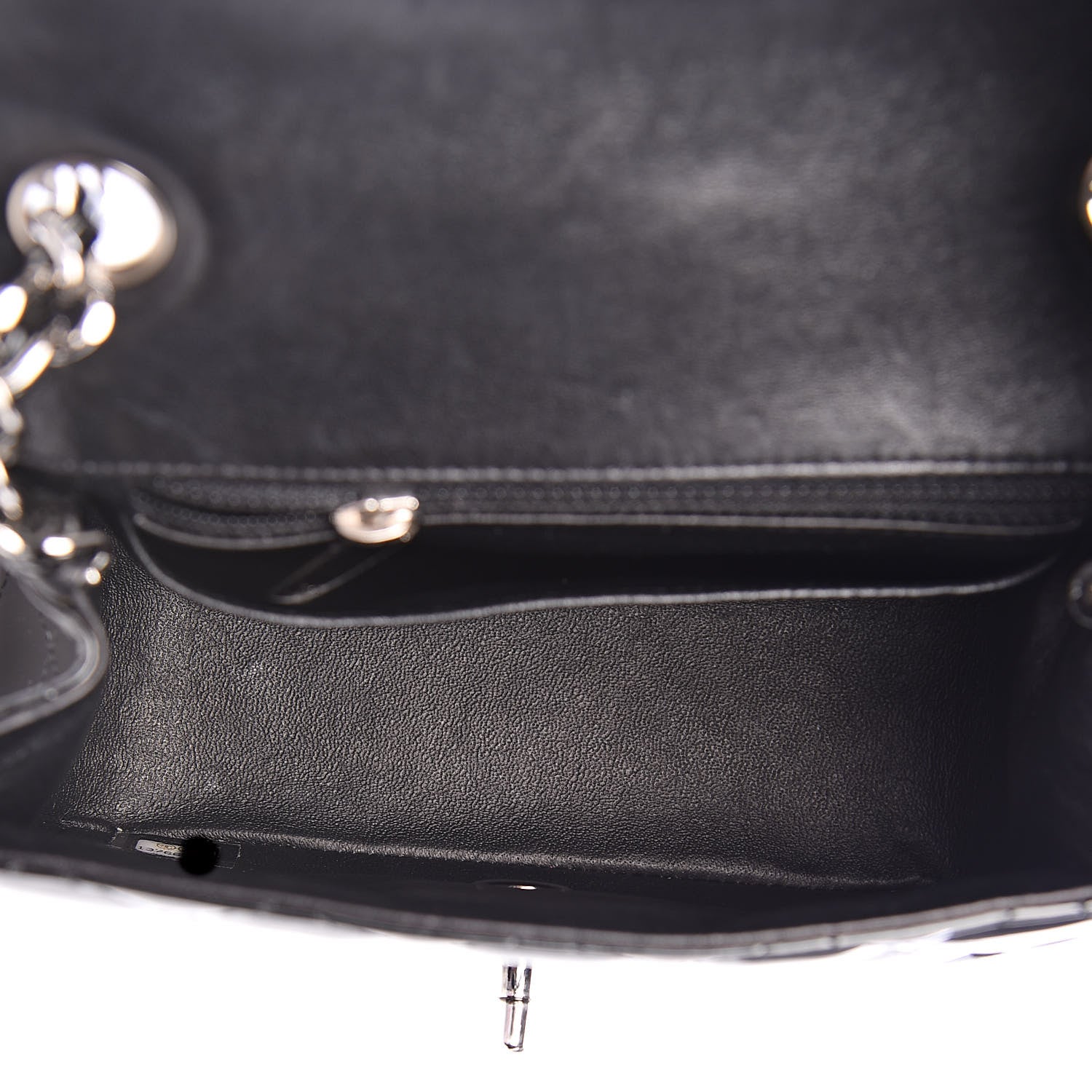 Chanel Patent Calfskin Sparkle Quilted Mini Square Flap Black 5 of 14
