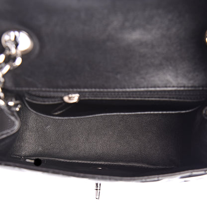 Chanel Patent Calfskin Sparkle Quilted Mini Square Flap Black 5 of 14
