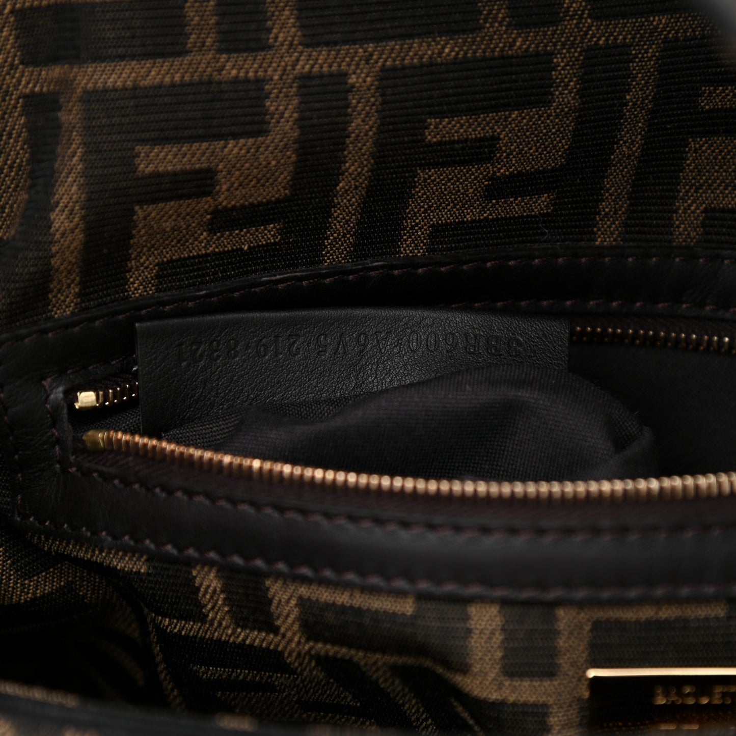 Fabric Jacquard FF 1974 Medium Baguette Tobacco Moro Black