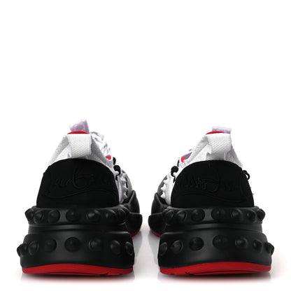 Christian Louboutin Calfskin Neoprene Mens Trailnrun Sneakers 43.5 Black White 6 of 14