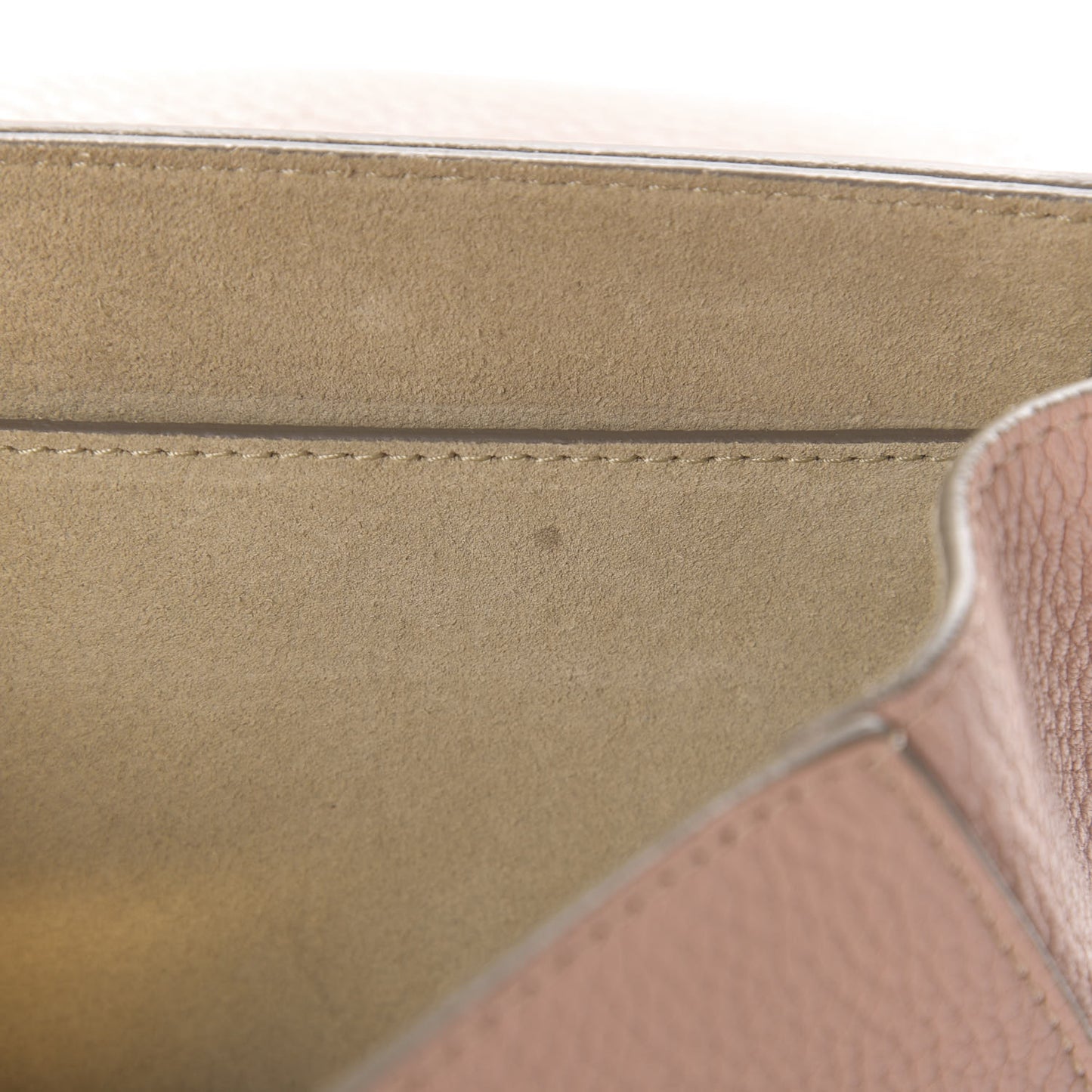 Grained Lambskin Mini Drew Shoulder Bag Cement Pink