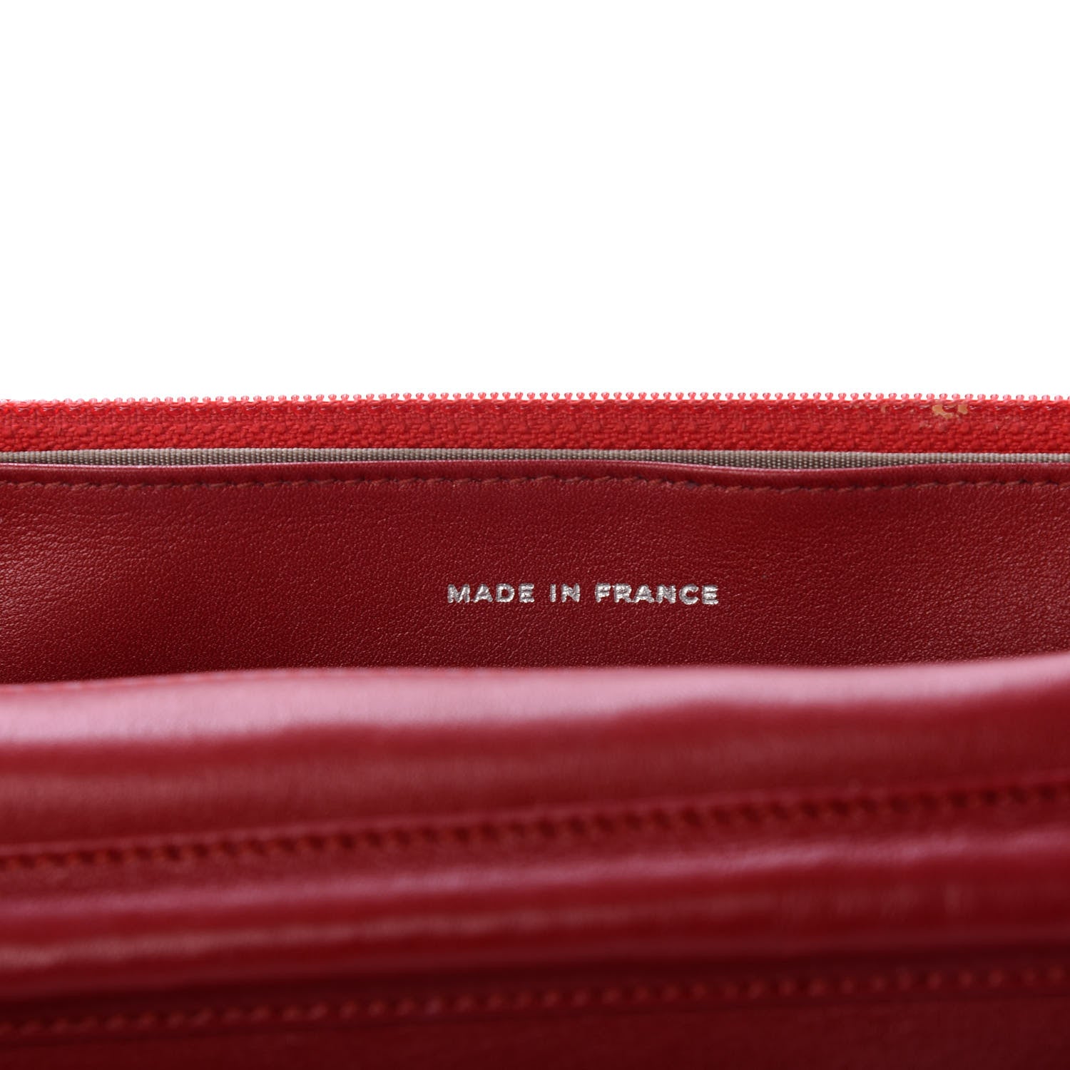 Chanel Patent Quilted Brilliant Wallet On Chain WOC Red 7 of 11