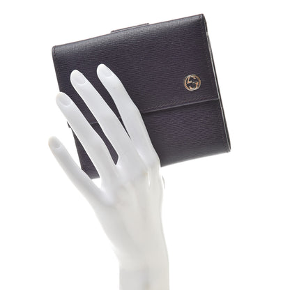 Gucci Calfskin Interlocking G French Flap Wallet Purple 2 of 9