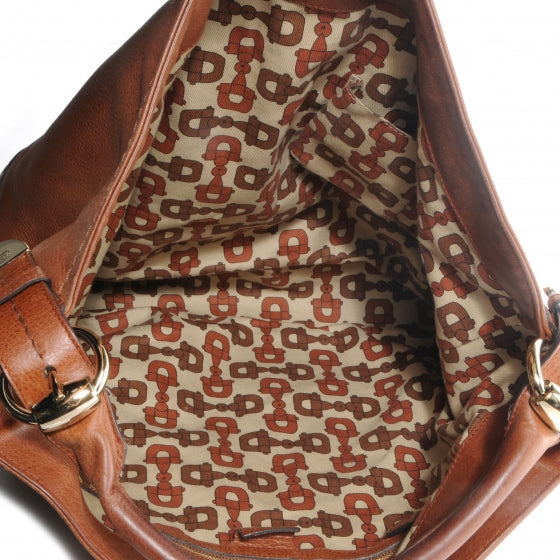 Leather Guccissima Signoria Hobo Brown