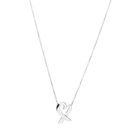 Tiffany Sterling Silver Small Paloma Picasso Loving Heart Pendant Necklace 1 of 7