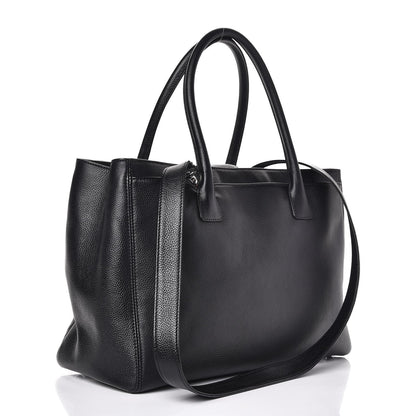 Chanel Calfskin Cerf Executive Shopper Tote Black 4 of 8
