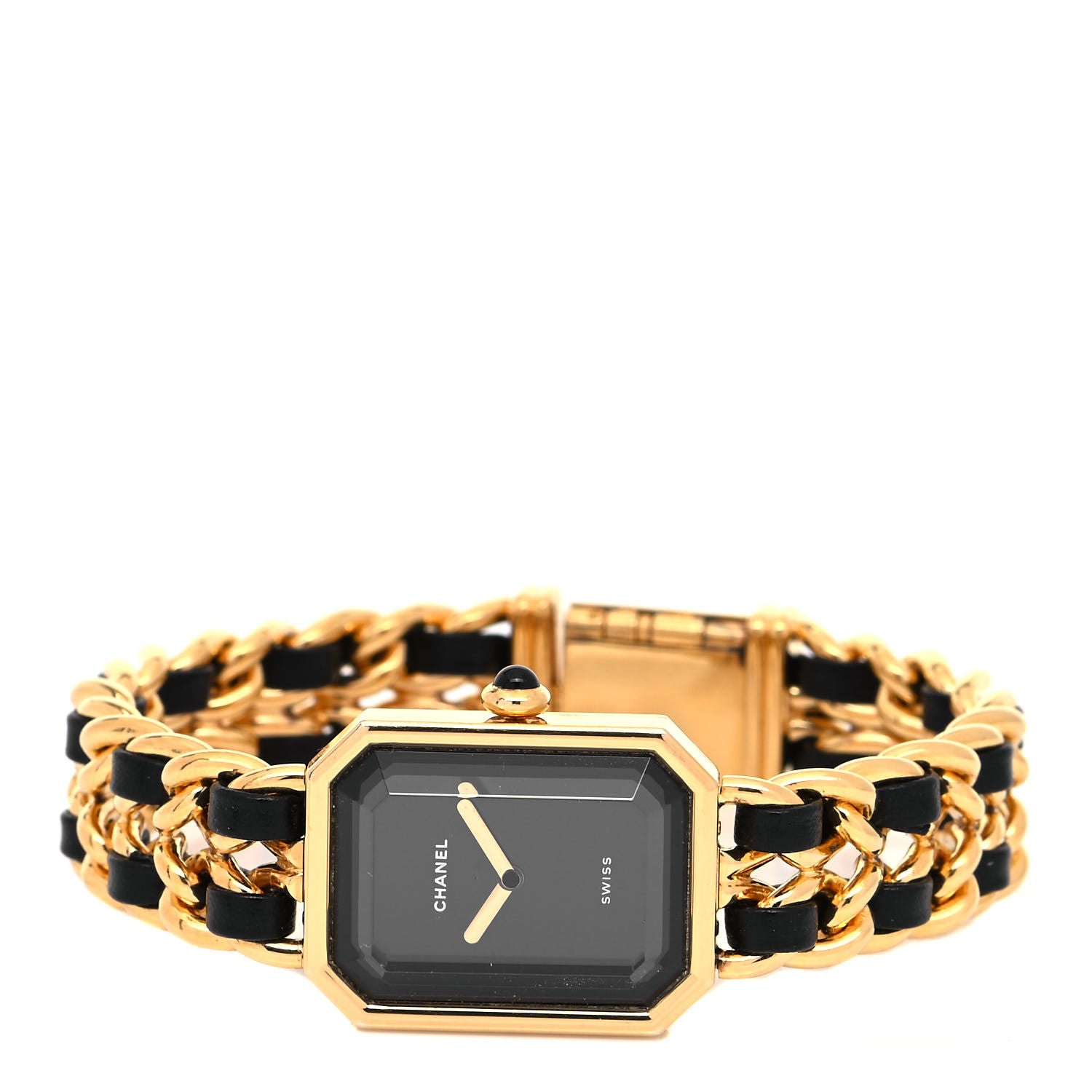 Chanel Stainless Steel Lambskin 20mm Chain Premiere Quartz Watch Gold L 2 of 4
