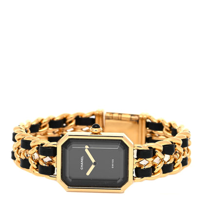 Chanel Stainless Steel Lambskin 20mm Chain Premiere Quartz Watch Gold L 2 of 4