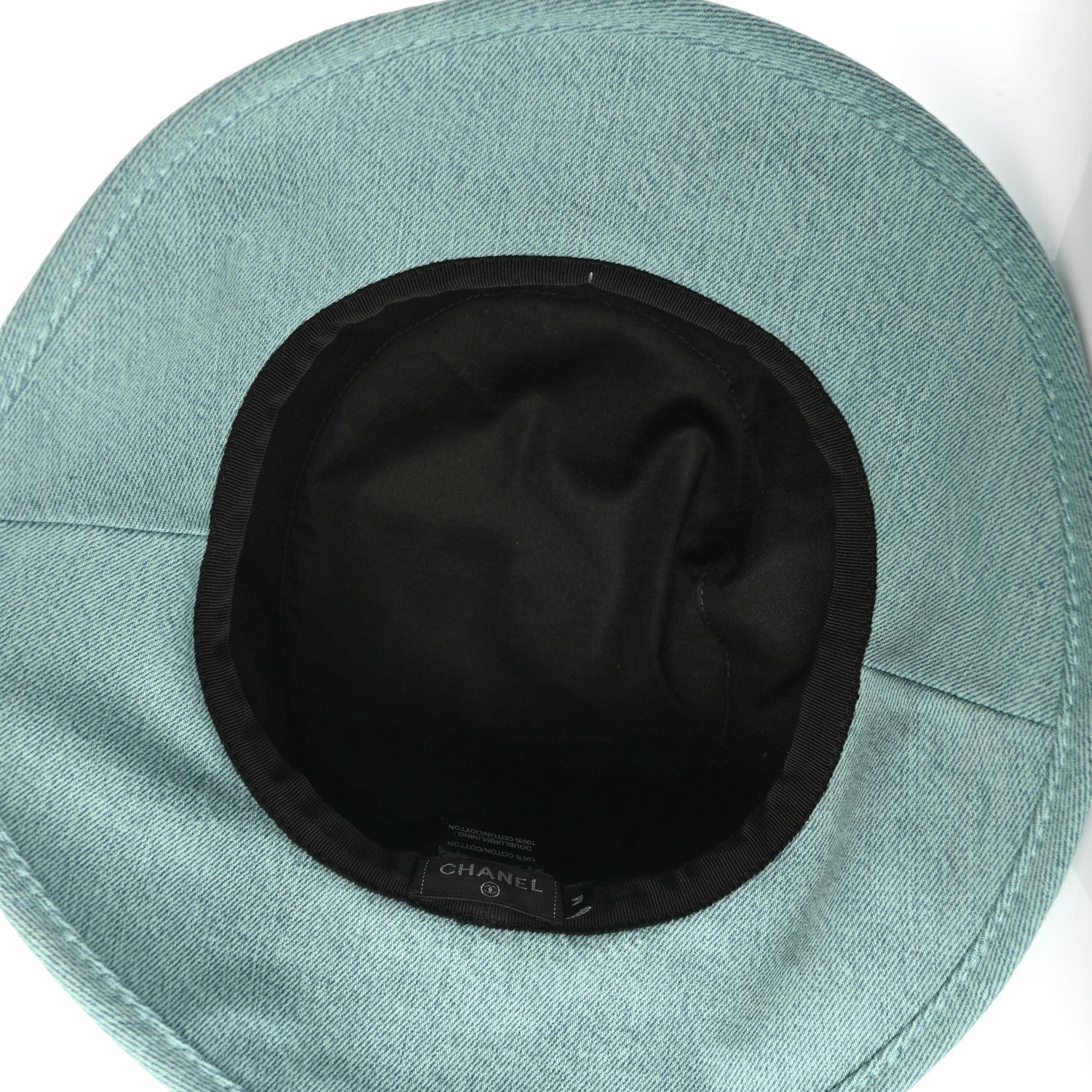Chanel Denim CC Bucket Hat M Light Blue 7 of 8
