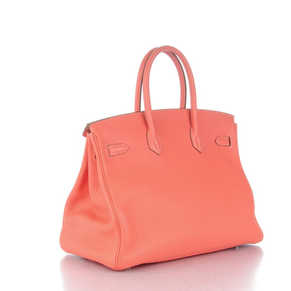 Hermes Taurillon Clemence Birkin 35 Crevette 3 of 26