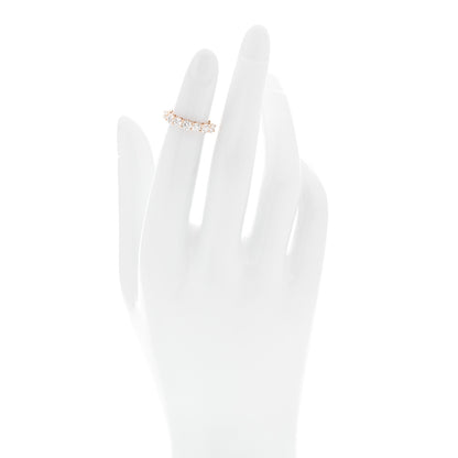 Tiffany 18K Rose Gold Diamond 3.5mm Forever Half Circle Band Ring 43 2.75 2 of 5