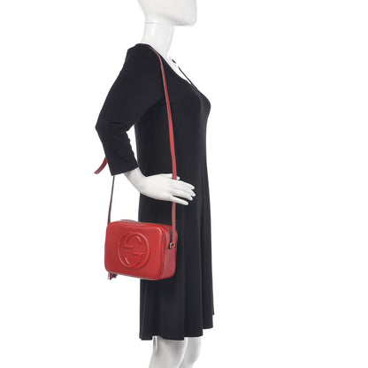 Gucci Pebbled Calfskin Small Soho Disco Bag Tabasco Red 2 of 9