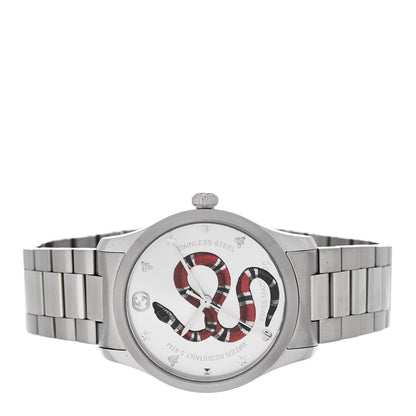Gucci Stainless Steel 38mm G-Timeless Snake Quartz Watch 2 of 5