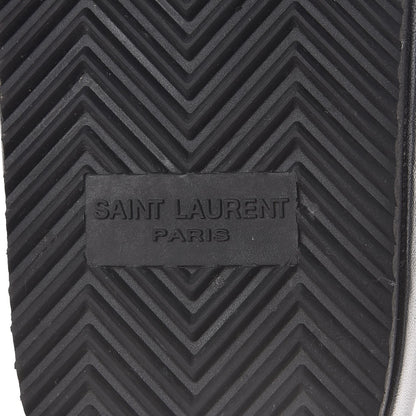 Saint Laurent Lambskin Joan 05 Slide Sandals 37.5 Powder Black 8 of 13