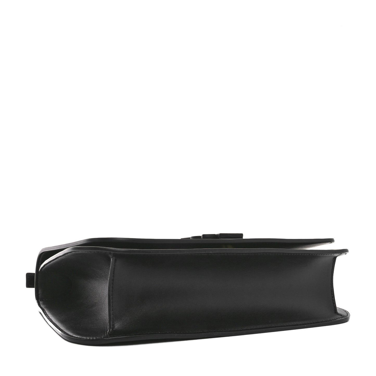 Smooth Calfskin Spontini Saddle Bag Black