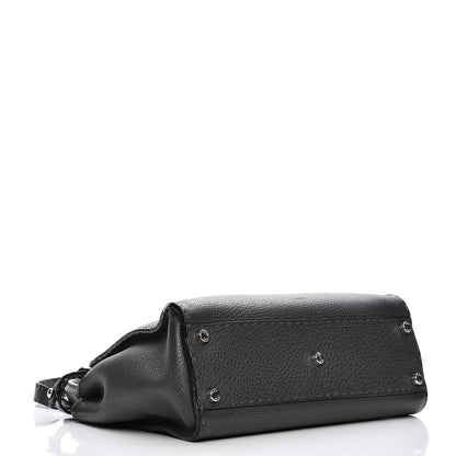 Fendi Cuoio Romano Selleria Bi-Color Large Peekaboo Iconic Satchel Asfalto Latte 5 of 13