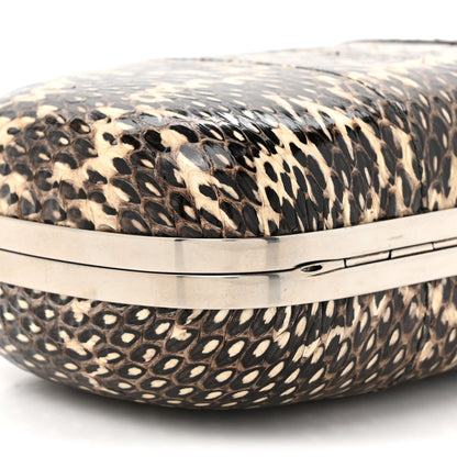 Alexander McQueen Snakeskin Skull Box Clutch Brown 9 of 10